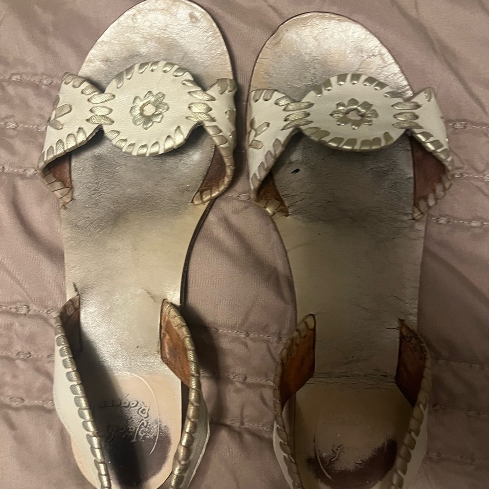 Jack Rogers sandals. Used but still some wear in them!
